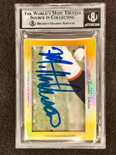 Terrell Davis & Mike Anderson 2014 Leaf Masterpiece Cut Signature certified signed card 1/1 JSA Broncos - AutographsForSale.com