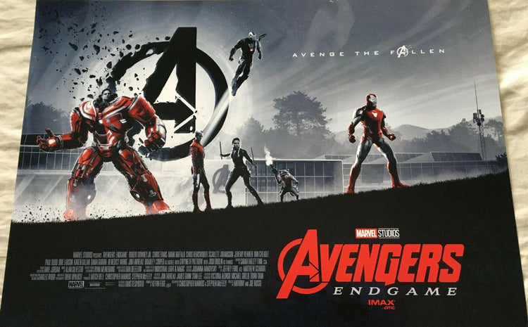Avengers Endgame 2019 IMAX mini 11 By 15 1/2 movie poster Iron Man Hulkbuster - AutographsForSale.com