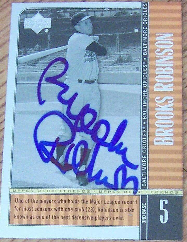 Brooks Robinson signed Orioles 2000 Upper Deck Legends card - AutographsForSale.com