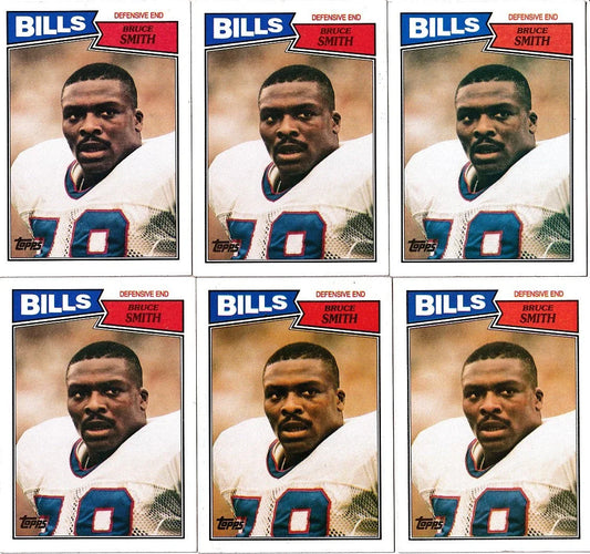6 Bruce Smith Buffalo Bills 1987 Topps second year cards - AutographsForSale.com