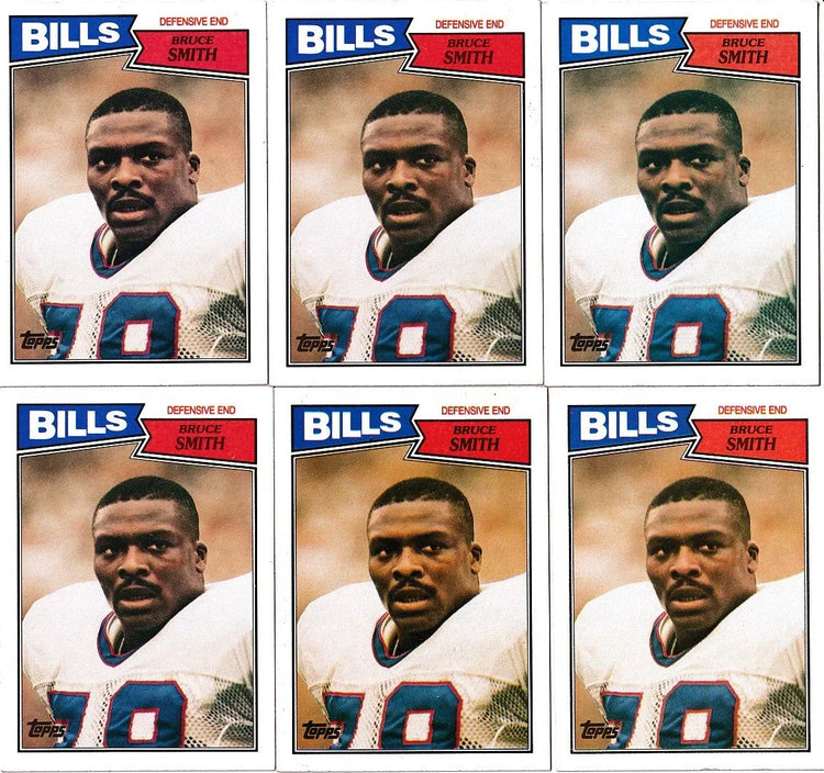 6 Bruce Smith Buffalo Bills 1987 Topps second year cards - AutographsForSale.com