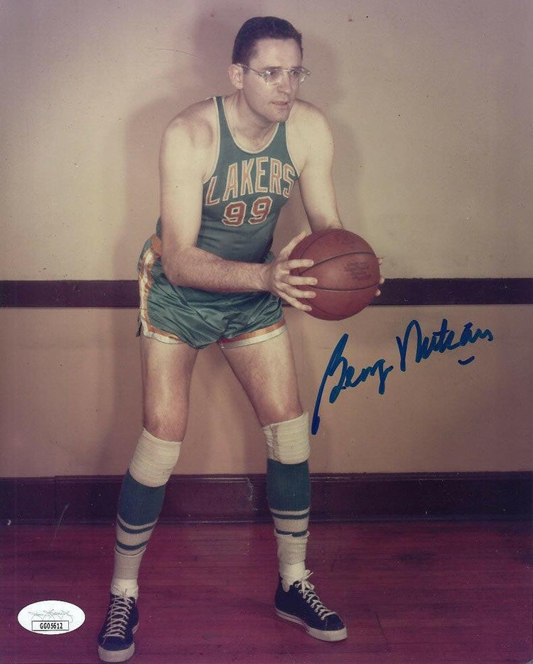George Mikan autographed Minneapolis Lakers 8x10 photo JSA - AutographsForSale.com
