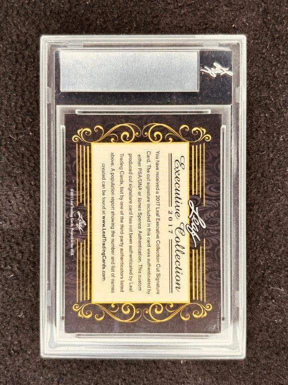 Jim Davis 2017 Leaf Masterpiece Cut Signature certified signed card 1/1 JSA Garfield - AutographsForSale.com