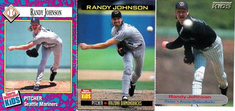 Randy Johnson 1993 1999 & 2001 SI for Kids cards - AutographsForSale.com