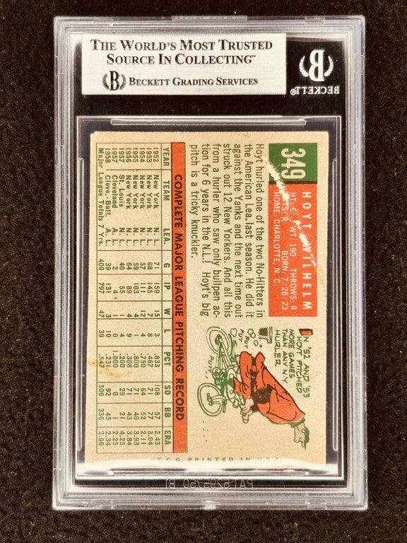 Hoyt Wilhelm autographed Baltimore Orioles 1959 Topps card BAS slabbed - AutographsForSale.com