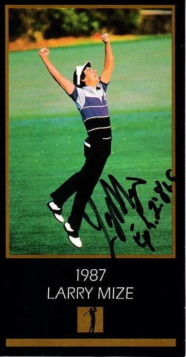 Larry Mize autographed 1987 Masters Champion golf card - AutographsForSale.com