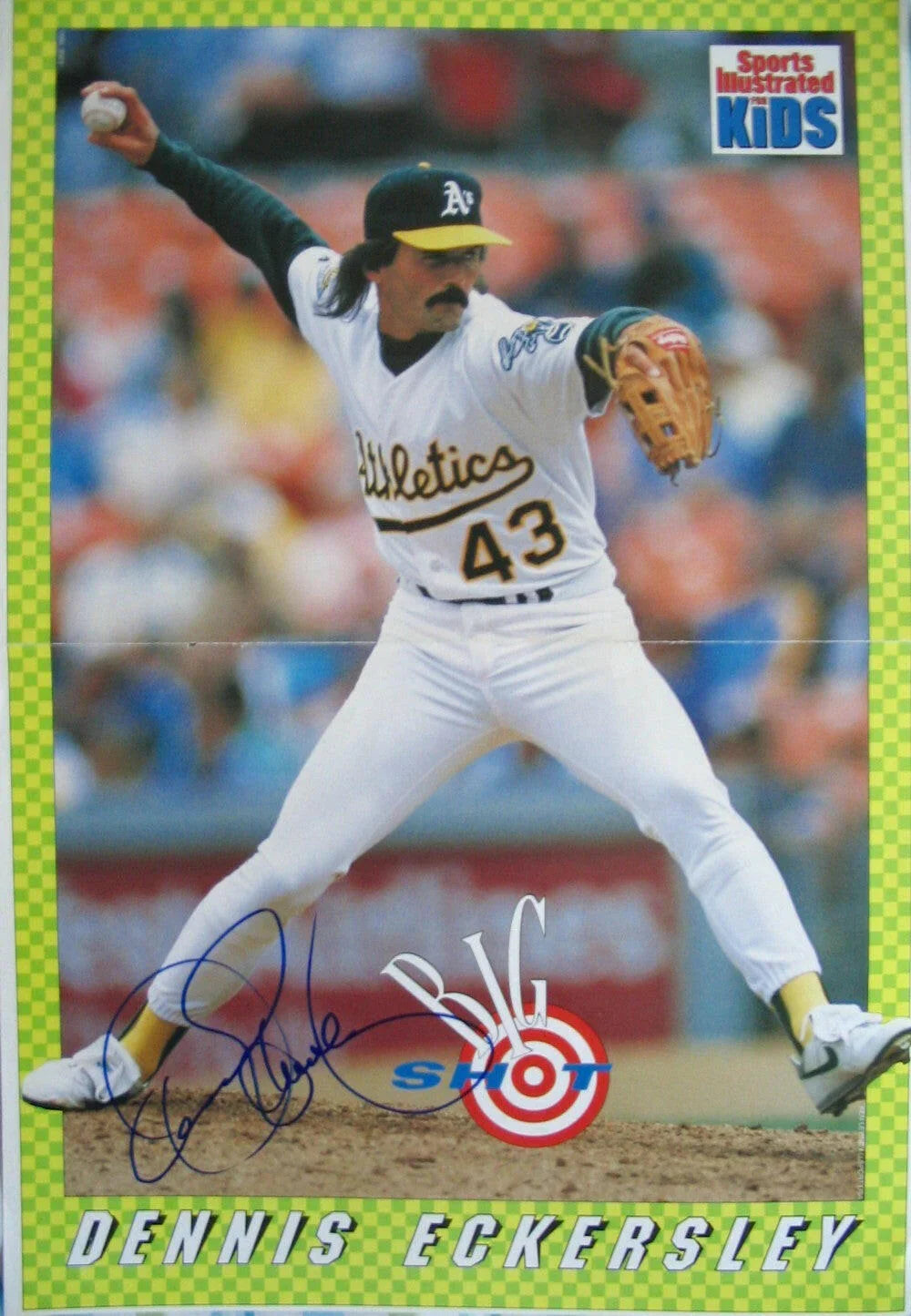 Dennis Eckersley signed Oakland A’s SI for Kids mini poster - AutographsForSale.com