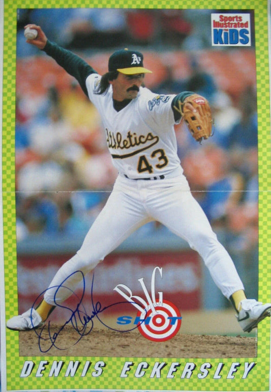 Dennis Eckersley signed Oakland A’s SI for Kids mini poster - AutographsForSale.com