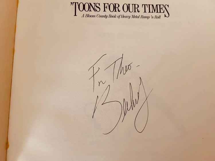 9 Berke Breathed signed with Doodled Bloom County Opus books - AutographsForSale.com