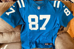 Reggie Wayne Indianapolis Colts 2014 last season Nike Elite game model blue jersey NEW - AutographsForSale.com
