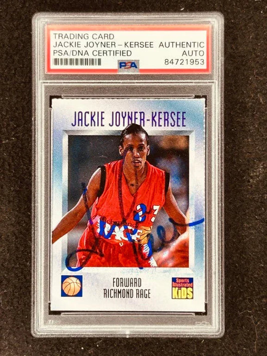 Jackie Joyner-Kersee autographed 1997 Sports Illustrated for Kids card PSA/DNA slabbed - AutographsForSale.com