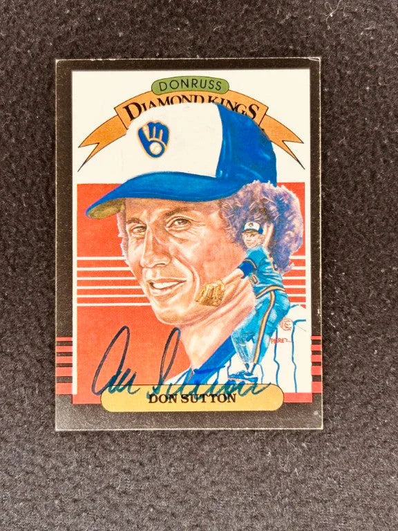 Don Sutton autographed Milwaukee Brewers 1985 Donruss Diamond King card - AutographsForSale.com