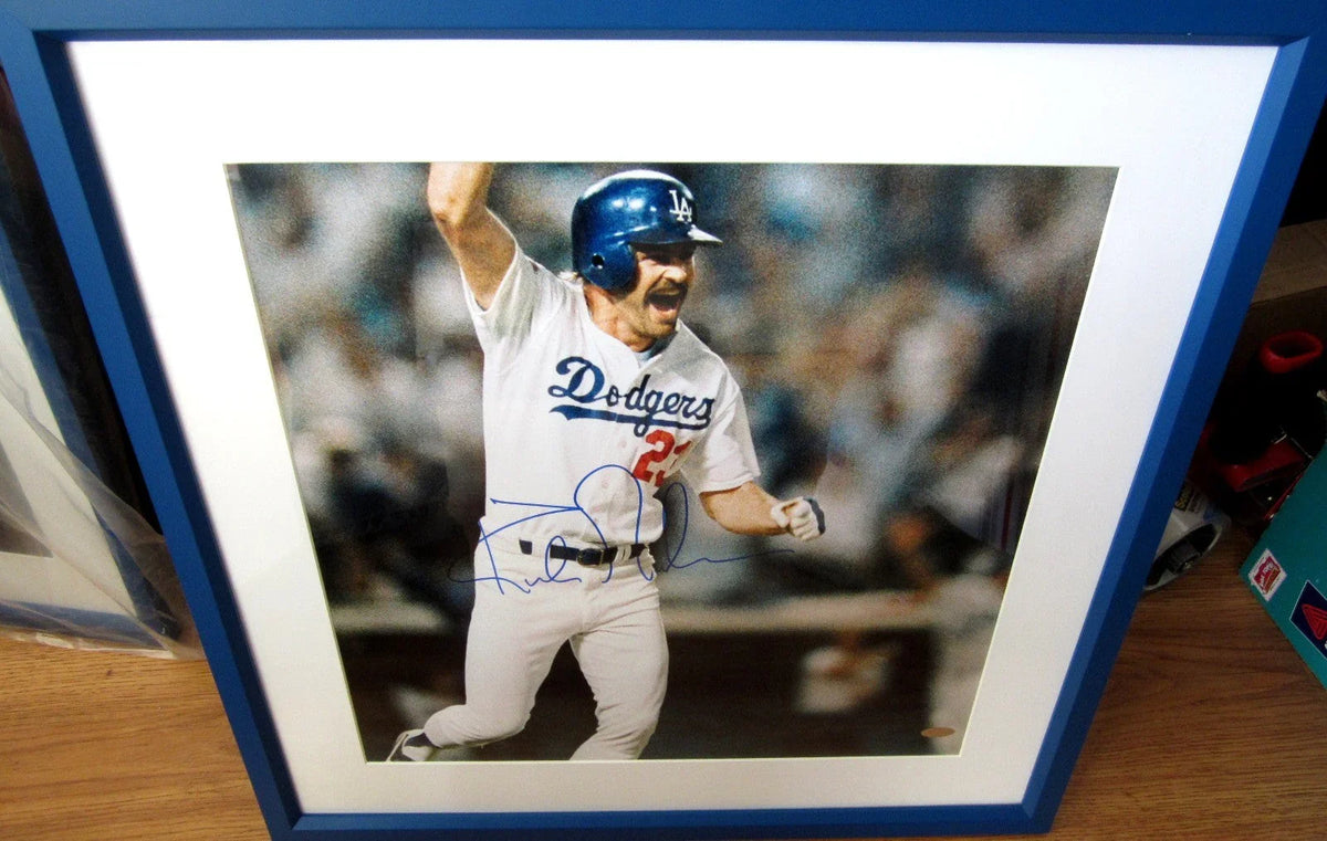Kirk Gibson signed LA Dodgers 1988 World Series HR 15x15 photo framed STEINER - AutographsForSale.com
