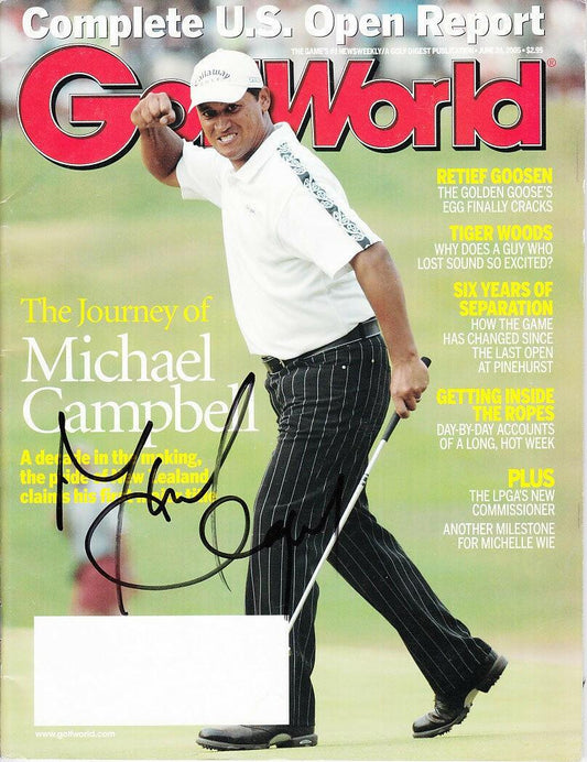 Michael Campbell autographed 2005 US Open Golf World issue - AutographsForSale.com