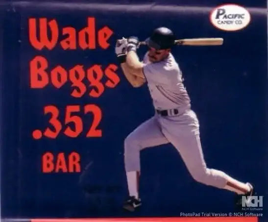 Wade Boggs 1990 Pacific chocolate bar wrapper Red Sox - AutographsForSale.com