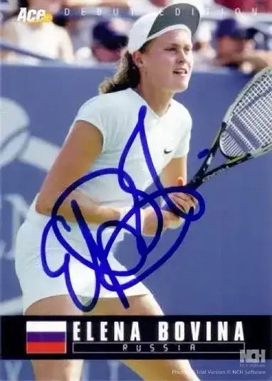 Elena Bovina autographed 2005 Ace Authentic tennis card - AutographsForSale.com