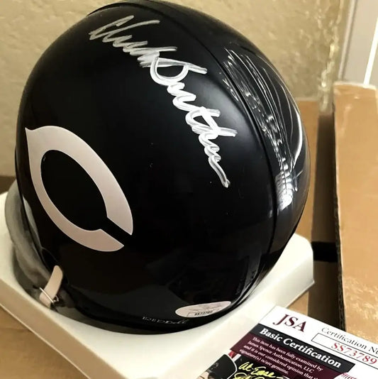 Dick Butkus signed Chicago Bears throwback mini helmet JSA - AutographsForSale.com