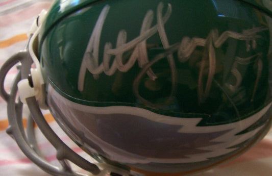 Ron Jaworski & Seth Joyner signed Philadelphia Eagles retro mini helmet JSA - AutographsForSale.com