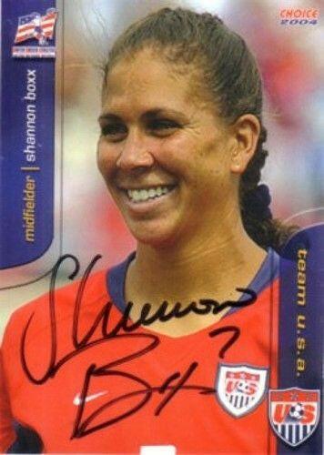 Shannon Boxx signed 2004 US Olympic Soccer team paper card USWNT - AutographsForSale.com