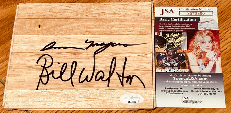 Bill Walton Ann Meyers UCLA signed basketball wood floor JSA - AutographsForSale.com