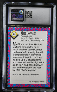 Mat Hoffman 1993 SI for Kids BMX Rookie Card CSG grade 9 MT - AutographsForSale.com