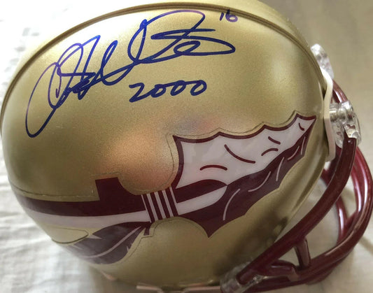 Charlie Ward and Chris Weinke autographed Florida State Seminoles mini helmet (Schwartz) - AutographsForSale.com