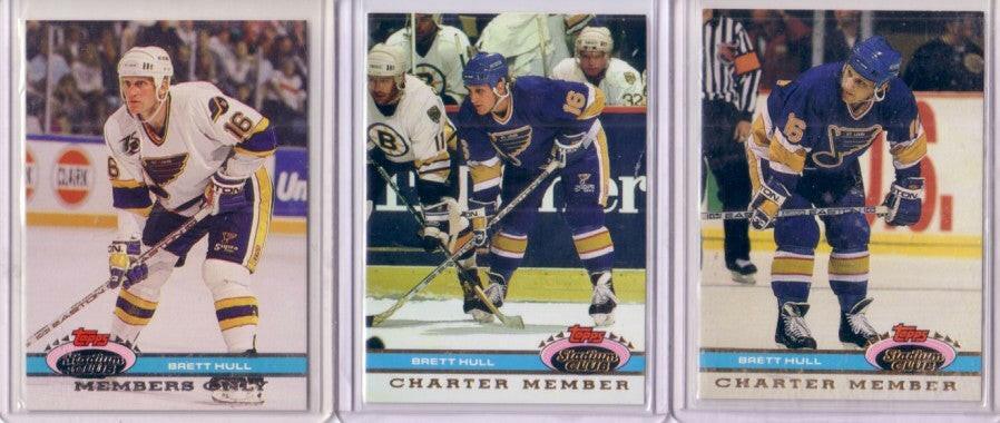 Brett Hull St Louis Blues 1991-92 Stadium Club Charter Member Members Only 3 card set - AutographsForSale.com