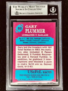 Gary Plummer signed Oakland Invaders 1984 Topps USFL RC BAS certified - AutographsForSale.com