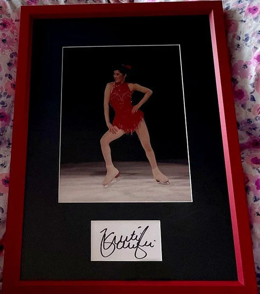 Kristi Yamaguchi autograph framed ice skating 8x10 photo JSA - AutographsForSale.com