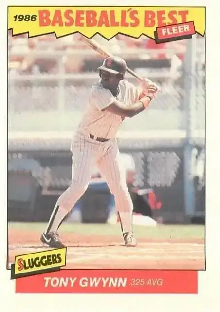 Tony Gwynn SD Padres 1986 Fleer Sluggers vs Pitchers card - AutographsForSale.com
