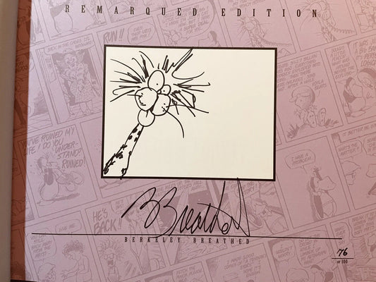 Berke Breathed autographed Bloom County Complete Library Volume 5 book (Bill the Cat remarqued) #76/100 - AutographsForSale.com
