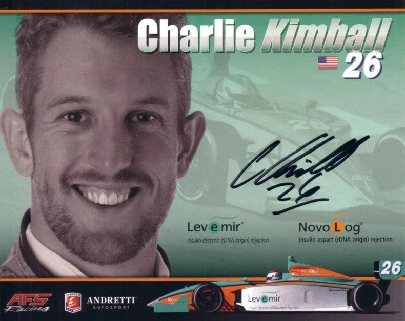 Charlie Kimball autographed Andretti racing photo card - AutographsForSale.com