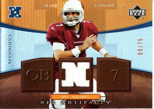 Matt Leinart 2007 Upper Deck Artifacts worn game jersey card Arizona Cardinals - AutographsForSale.com