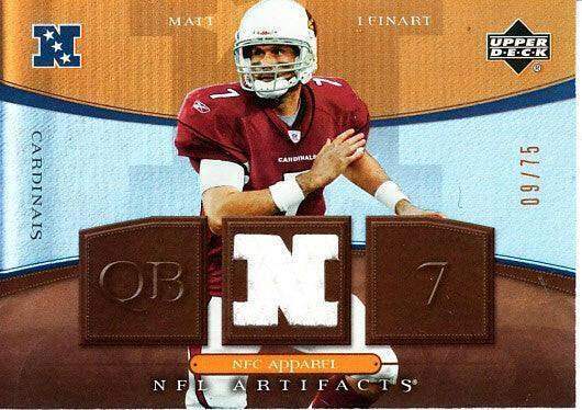 Matt Leinart 2007 Upper Deck Artifacts worn game jersey card Arizona Cardinals - AutographsForSale.com