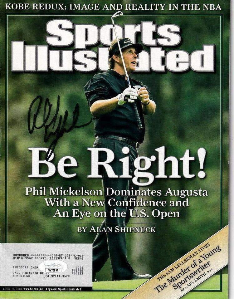 Phil Mickelson autographed 2006 Masters Sports Illustrated magazine JSA - AutographsForSale.com