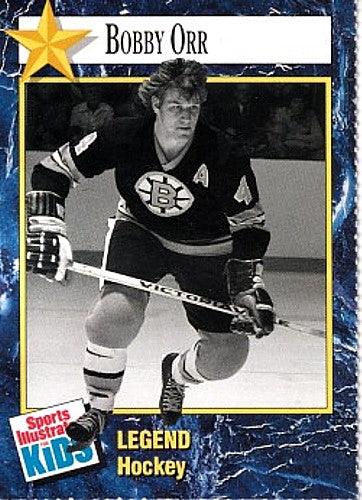 Bobby Orr 1991 Sports Illustrated for Kids Legends hockey card featuring Boston Bruins Hall of Famer.