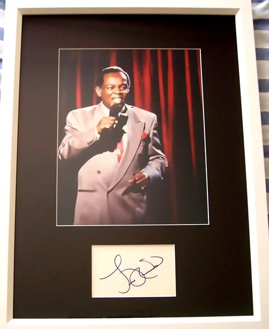 Lou Rawls autograph framed 8x10 concert photo JSA - AutographsForSale.com