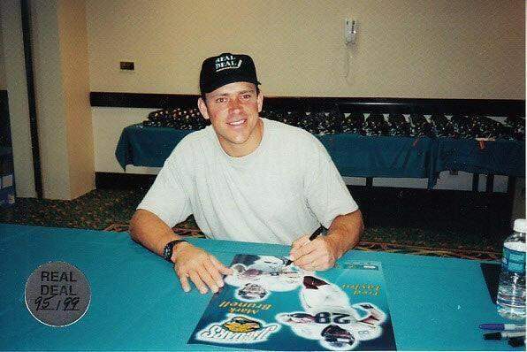 Fred Taylor & Mark Brunell signed Jacksonville Jaguars 16x20 photo Real Deal - AutographsForSale.com