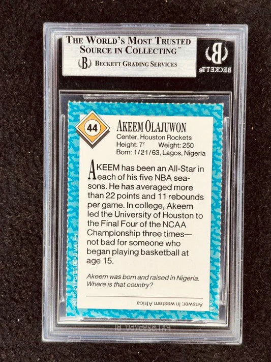 Hakeem Olajuwon Houston Rockets 1989 Sports Illustrated for Kids card BGS graded 8.5 NrMt-Mt+ - AutographsForSale.com