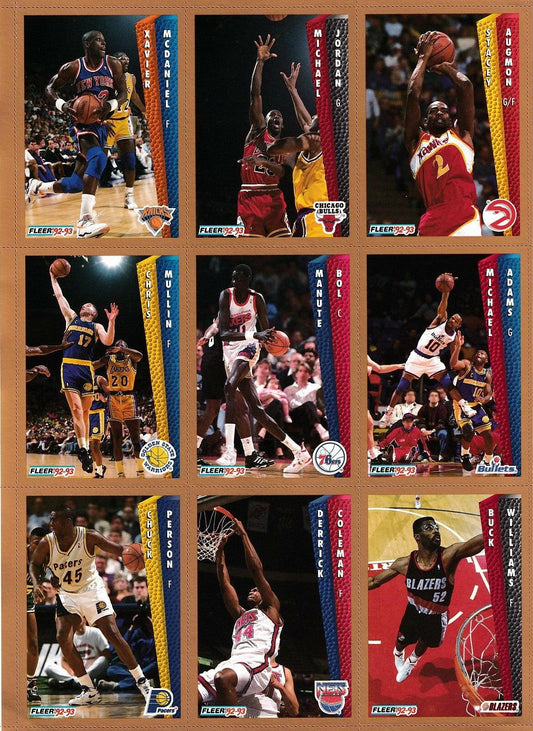 1992 NBA Inside Stuff magazine with Fleer 9 card sheet Including Michael Jordan Chris Mullin - AutographsForSale.com