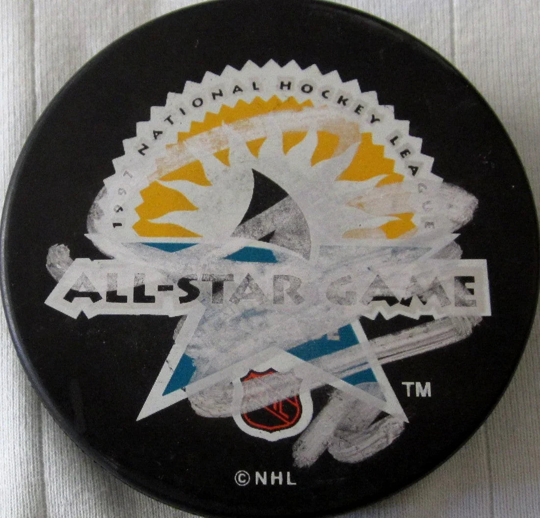 Simon Gagne autographed 1997 NHL All-Star puck Flyers LA Kings - AutographsForSale.com