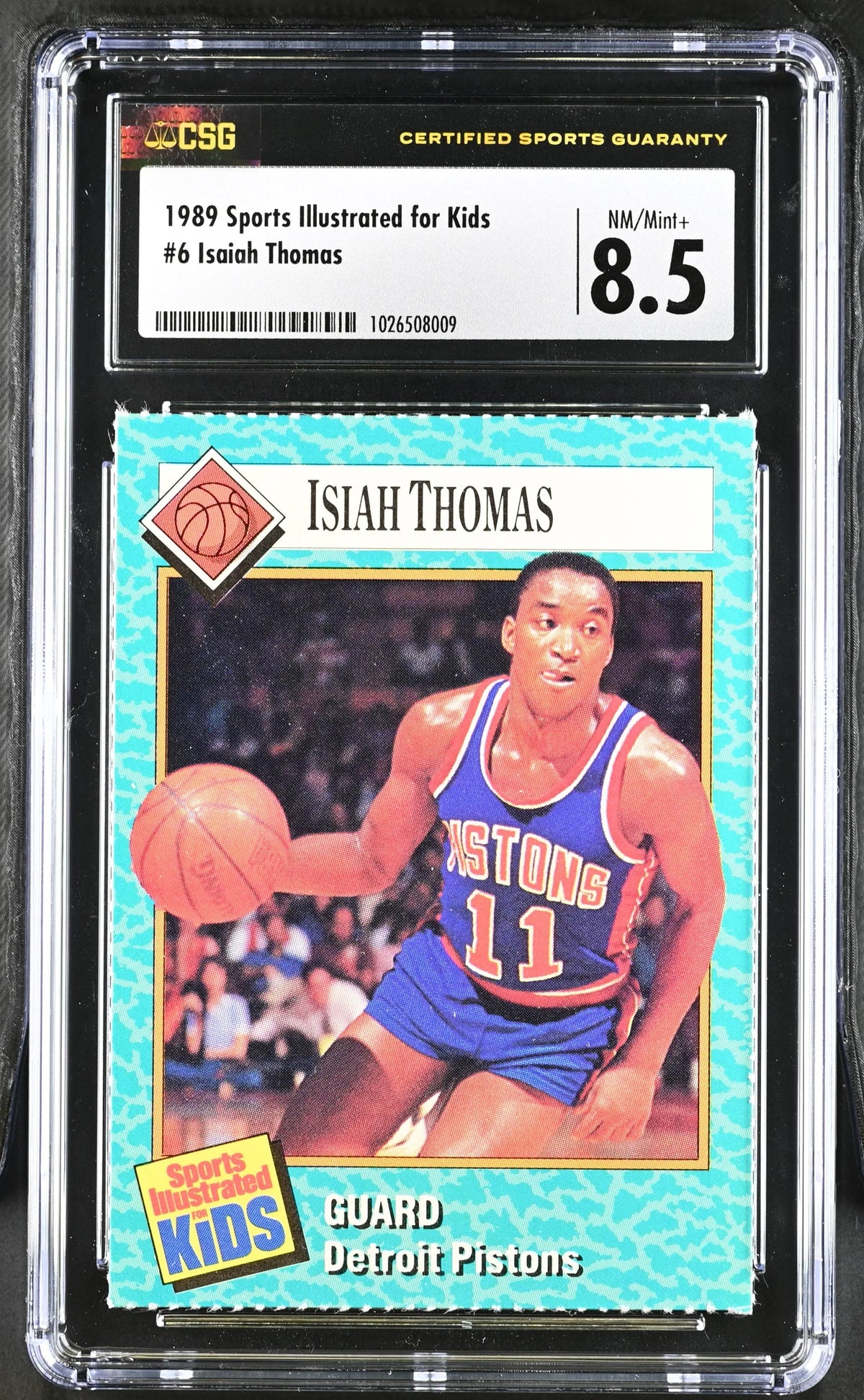 Isiah Thomas Detroit Pistons 1989 SI for Kids card CSG 8.5 - AutographsForSale.com