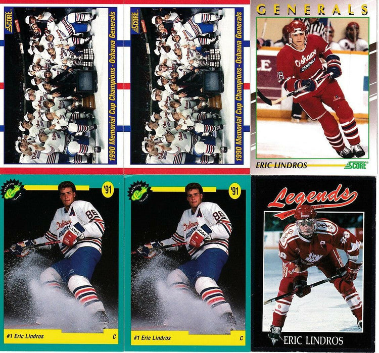 6 Eric Lindros 1990 1991 Oshawa Generals Classic Legends & Score cards - AutographsForSale.com