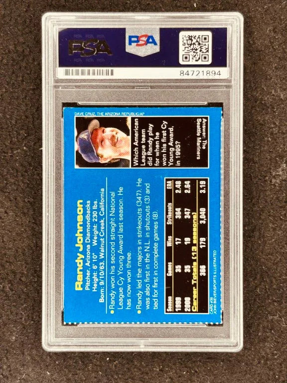 Randy Johnson signed Diamondbacks 2001 SI for Kids card PSA/DNA - AutographsForSale.com