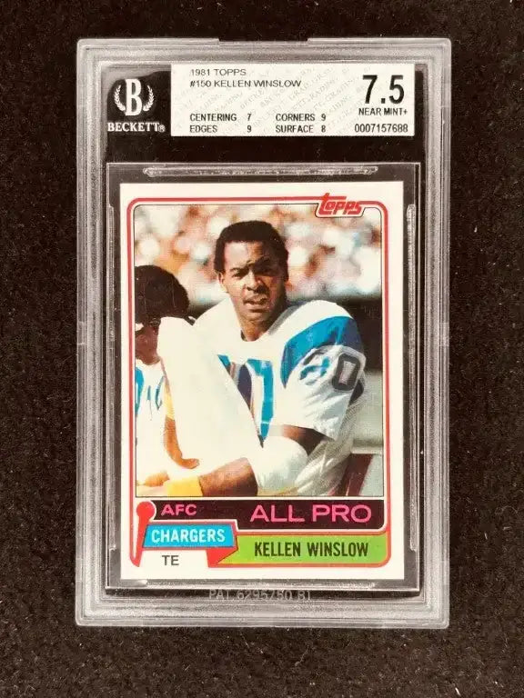 Kellen Winslow San Diego Chargers 1981 Topps Rookie Card RC Graded BGS 7.5 - AutographsForSale.com