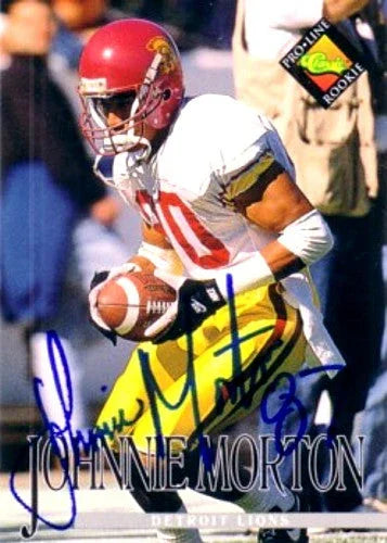 Johnnie Morton autographed 1994 USC Pro Line Rookie Card - AutographsForSale.com