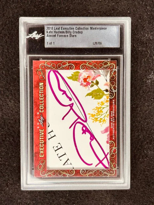 Kate Hudson & Billy Crudup 2018 Leaf Masterpiece Cut Signature certified signed card 1/1 JSA Almost Famous - AutographsForSale.com