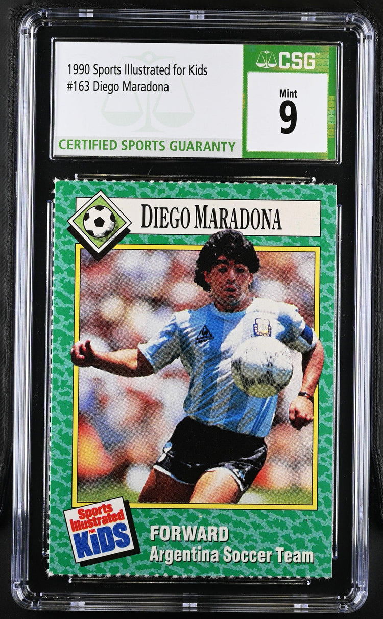Diego Maradona 1990 SI for Kids soccer card CSG 9 MT Argentina - AutographsForSale.com