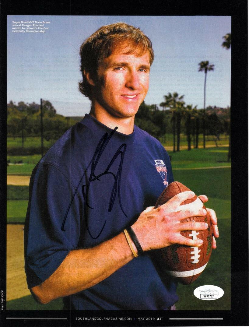 Drew Brees signed golf magazine photo JSA Saints Chargers - AutographsForSale.com