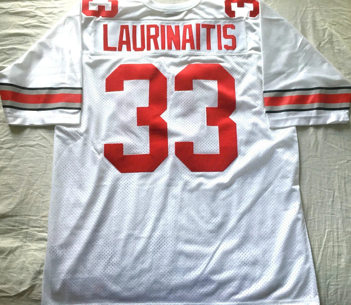James Laurinaitis Ohio State Buckeyes Nike white jersey NEW - AutographsForSale.com